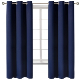 Room Darkening Blackout Window Curtains with Grommets